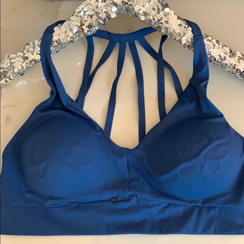 Athleta sports bra with zipper detail